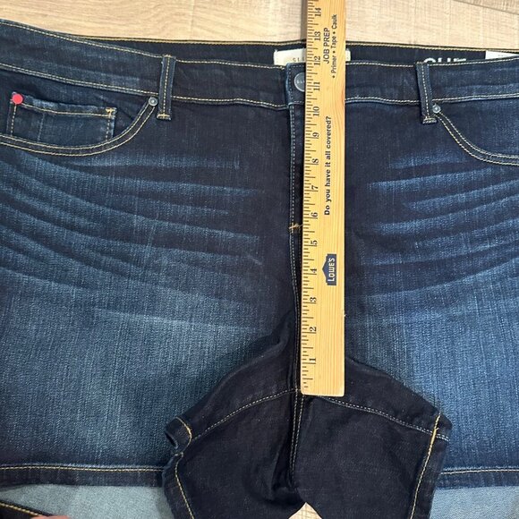 SLINK JEANS WOMENS CURVY DENIM SHORTS SIZE 24 - Picture 5 of 9